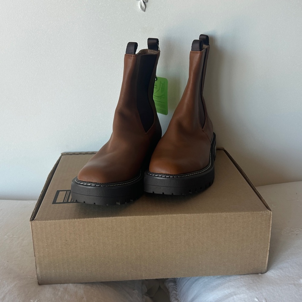 Sam Edelman Brown Ankle Boots with Black Sole